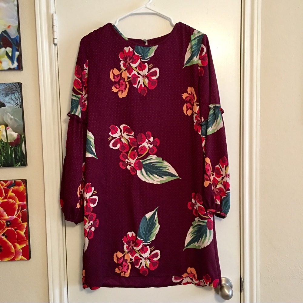 LOFT floral shift dress